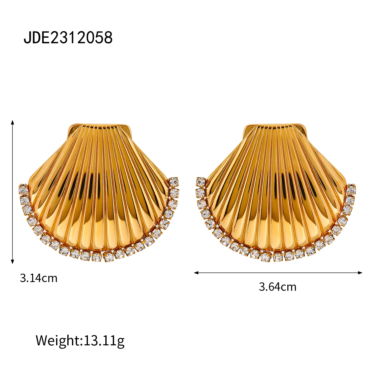 Jewelryposter New Trend 18K Gold Plated Stainless Steel Jewelry Shells Starfish Ocean Elements Beach Vacation Jewelry Set 2024