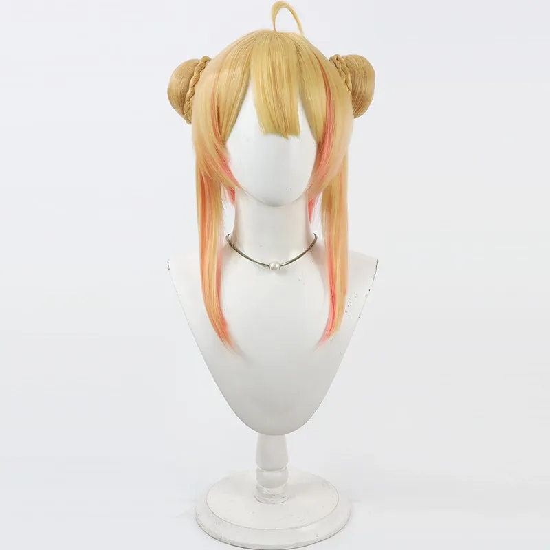 Mignon Virtual YouTube streamer Otonose Kanade cosplay wig dual color gradient separate double hair buns