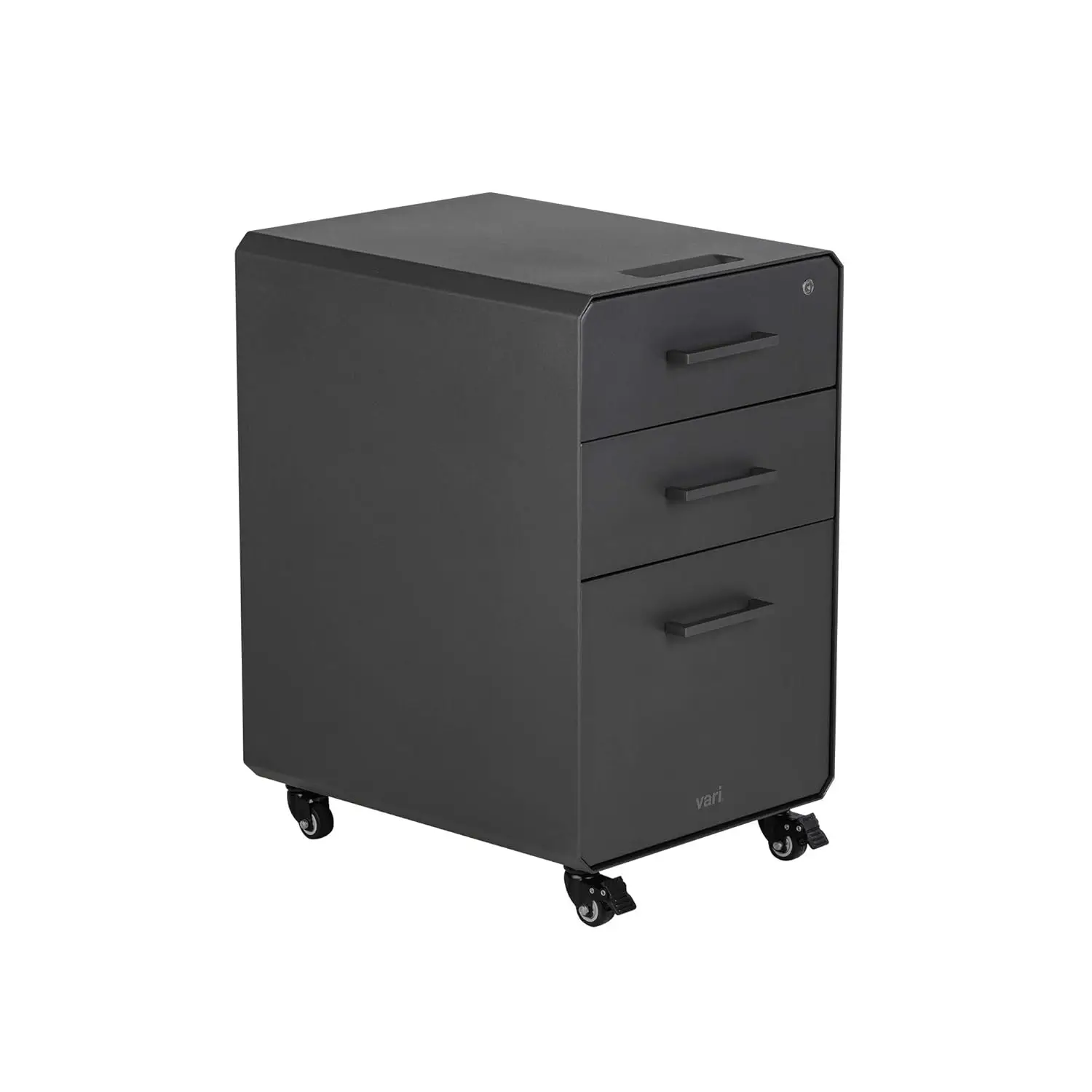 #3 Drawer Mobile File Cabinet Lockable Steel Rolling Casters Home Office Storage, Customized