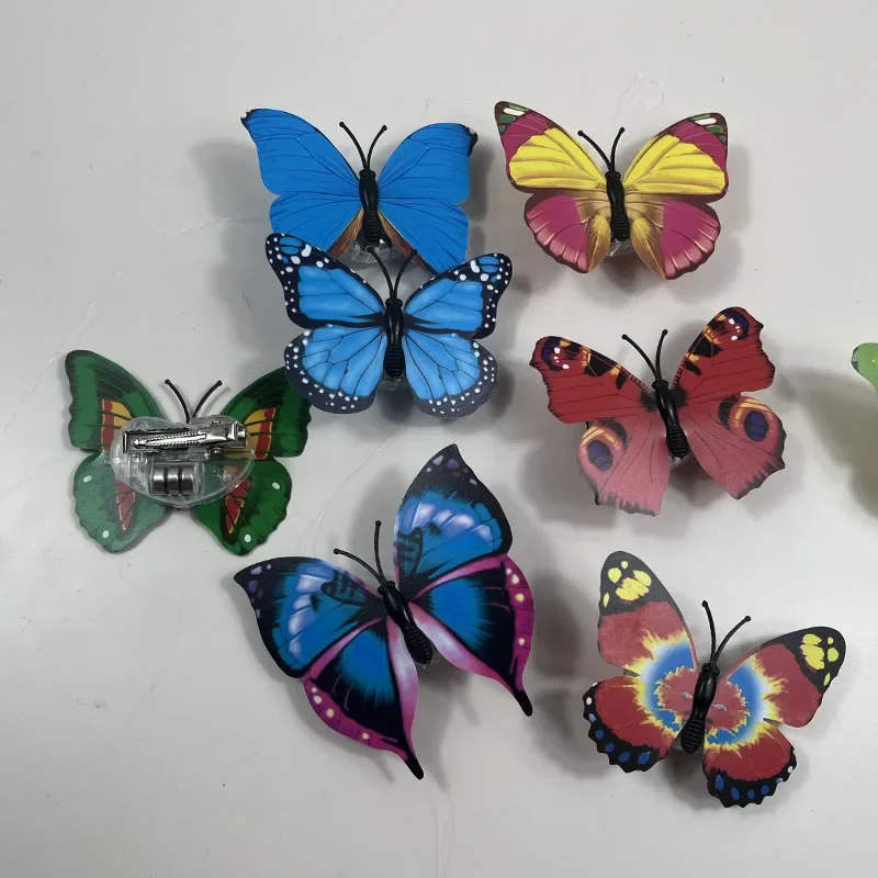 Horquillas de mariposa iluminadas para niños y adultos, suministros de fiesta brillantes