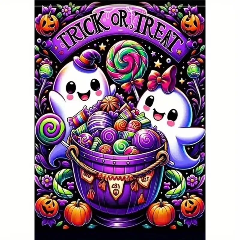 Two Cute Spooky Halloween Elements Jigsaw Puzzles 500/1000/1200/2000 PCS Modern Wall Decor for Living Room Bedroom Perfect Gift