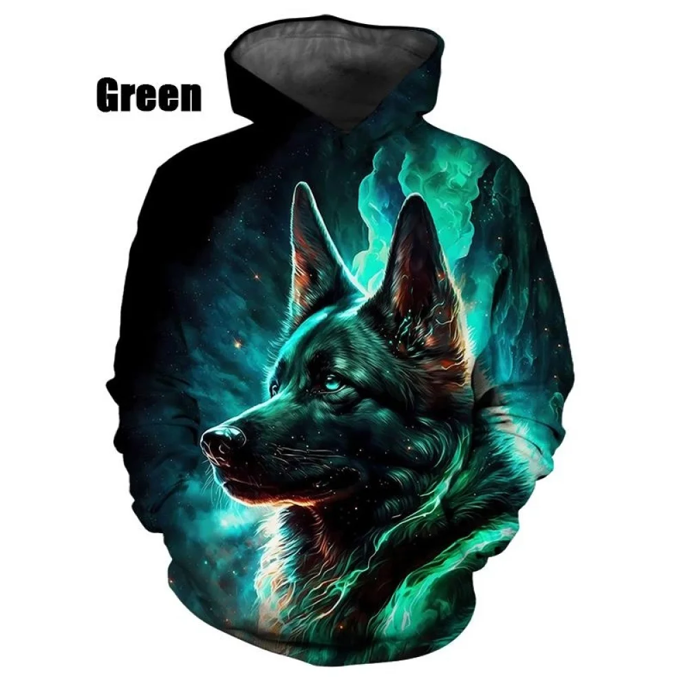 Mode 3d Hoodie Duitse Herder Sweatshirts Persoonlijkheid Streetwear Casual Harajuku Pullover Met Lange Mouwen