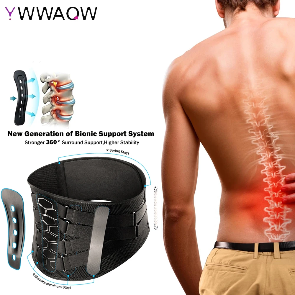 

Back Brace Support for Lower Back Designed for Women & Men Provides Lumbar Support for Herniated Discs Heavy Lifting Breathable