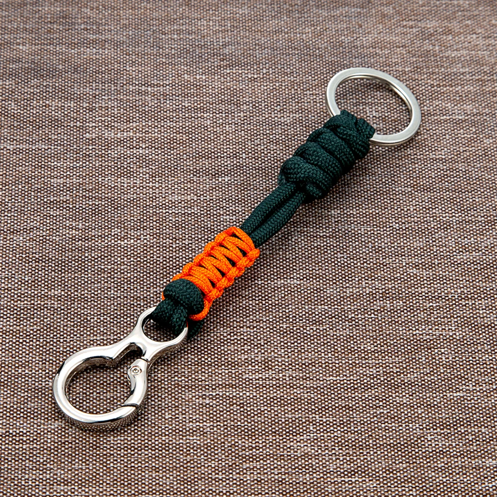 Handmade Paracord Keychain with Spring Snap Hook