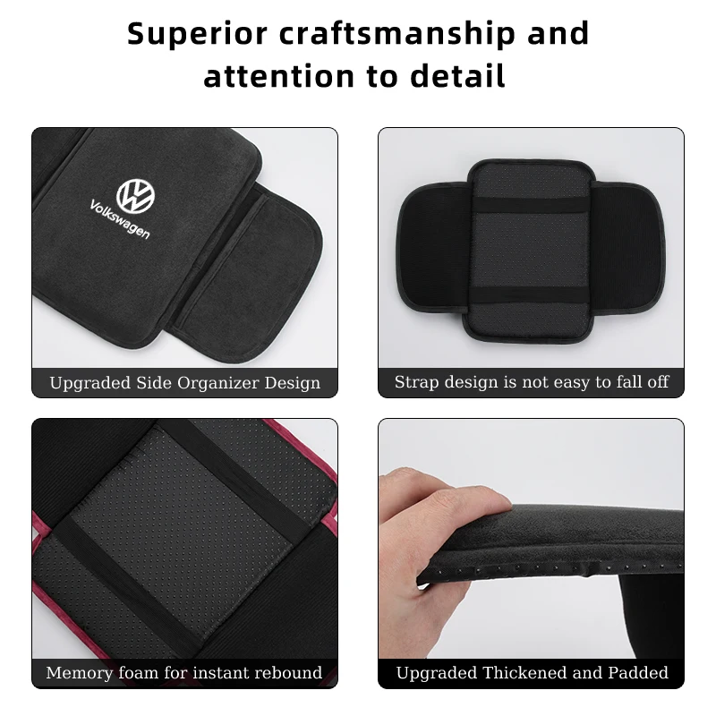 Car Center Console Armrest Box Protector Pad Storage Mat For Volkswagen VW Jetta Golf Beetle CC EOS GTI MK2 MK4 MK5 MK6 MK7