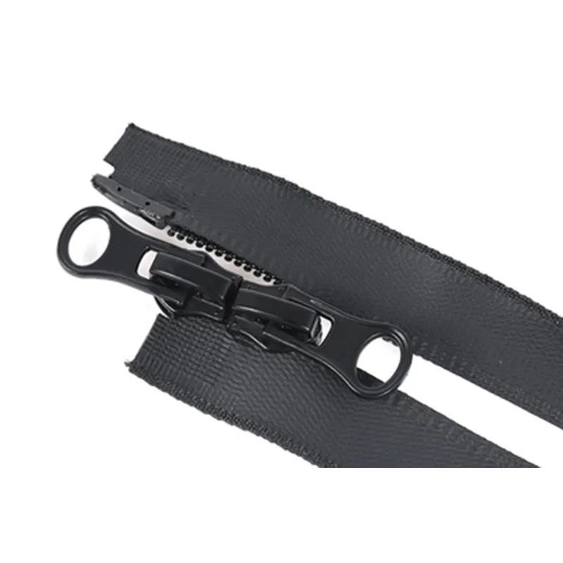 ซิปคู่แบบเปิดปิดกันน้ำซิปไนลอนแบบซิลิโคนสองชั้นเสื้อแจ็คเก็ตเสื้อผ้าแบบทำมืออุปกรณ์เย็บผ้า5 #1ชิ้น