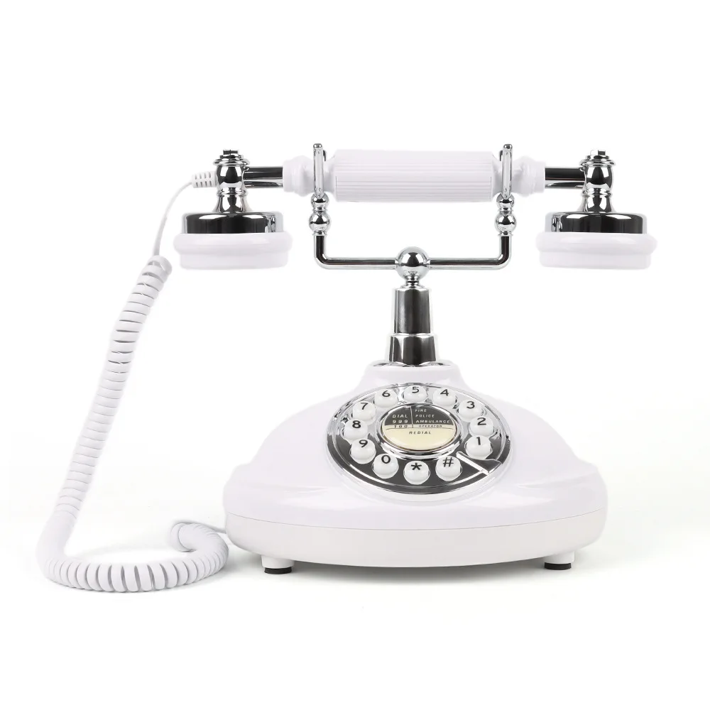 Antique Old-Fashioned Corded Telephone, Retro Landline Desk Set for Home Office Hotel, Wholesale Factory Direct