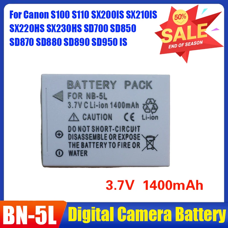 

NB-5L NB5L NB 5L Battery+Charger for Canon S100 S110 SX200IS SX210IS SX220HS SX230HS SD700 SD850 SD870 SD880 SD890 SD950 IS