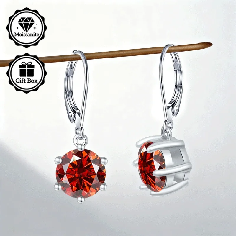 

Ювелирные изделия LAMVOICE для женщин, серьги из стерлингового серебра S925 с муассанитом, подарки на Рождество для нее, ювелирные изделия j в подарочной упаковке