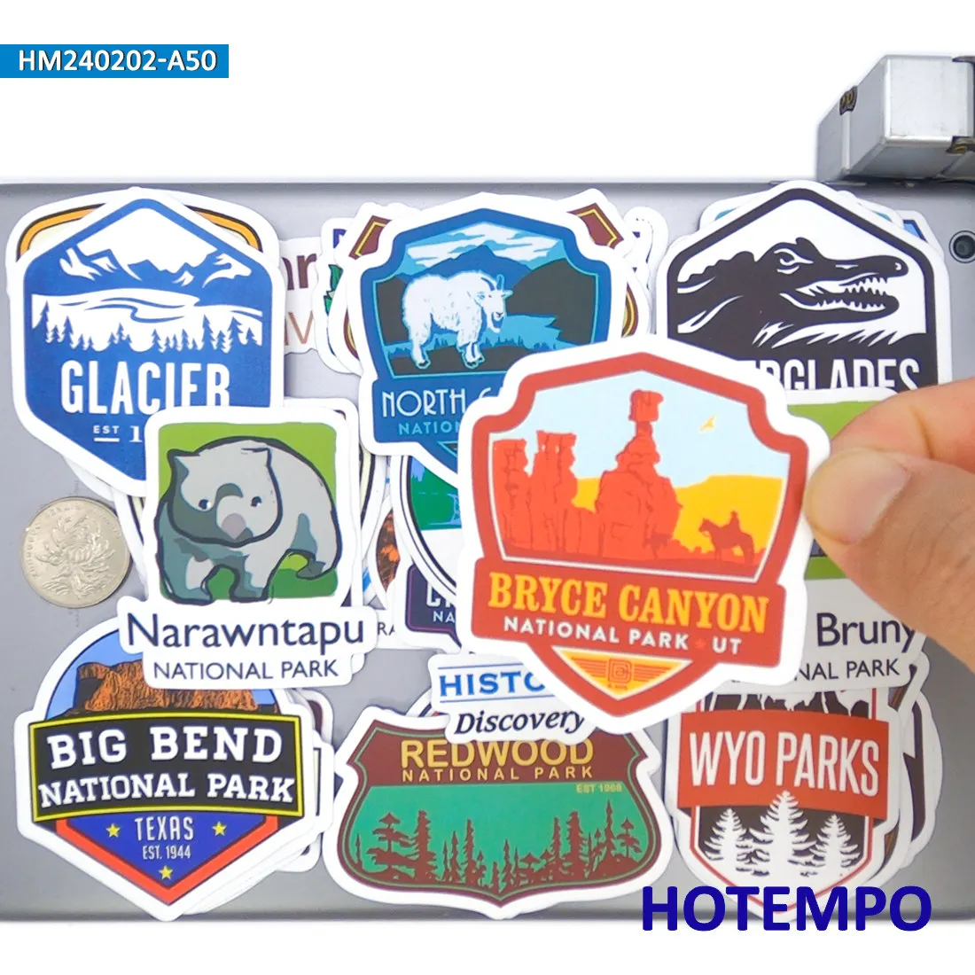 20/30/50PCS National Nature Park Stickers Retro Posters Funny Travel for Laptop Scrapbook Journal Luggage Bike Car Phone Sticker