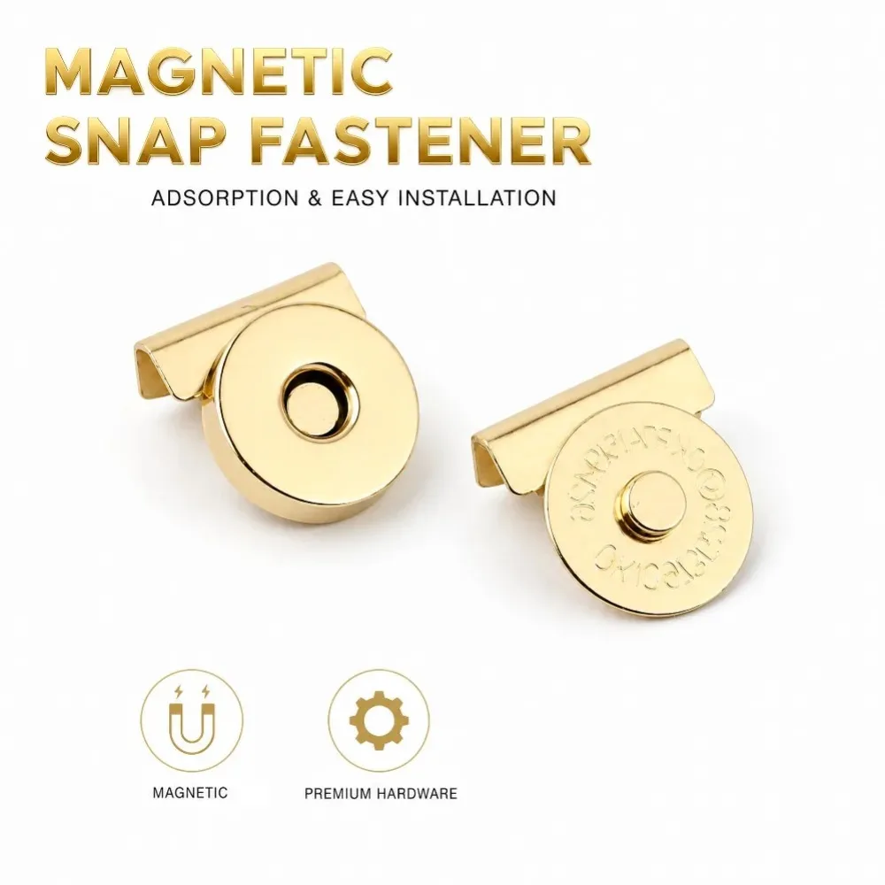 5/100 sets Seamless Magnetic Button Magnet Buckle Hidden Button Snap Button for Shoulder Bag Wallet Clothes Craft Accessories