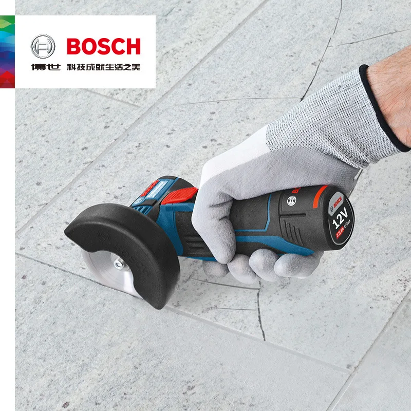 Imagem -02 - Bosch-profissional sem Fio Angle Grinder sem Escova Elétrica Metal Madeira Tubulação de Plástico Corte Telha Gws12v76 12v