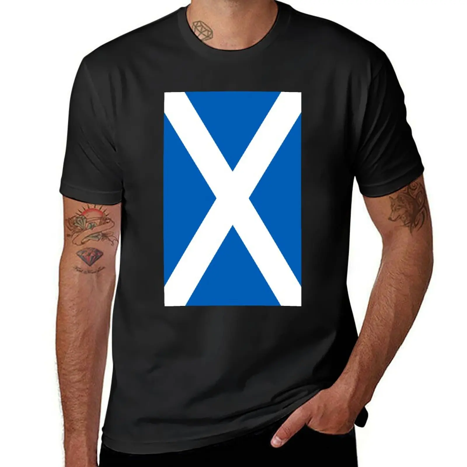 Scotland Saltire ALBANNACH Scottish flag T-Shirt heavyweights sublime quick-drying mens cotton t shirts