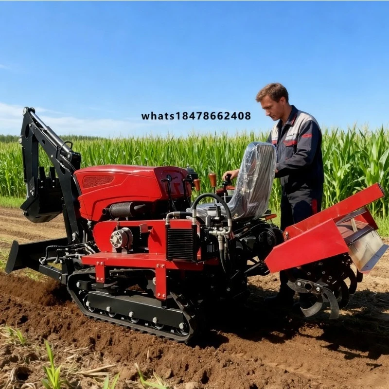 Multifunctional Driving Small Micro Tiller Riding Ditching and Ridging Machine Sowing and Weeding Rotary Tiller