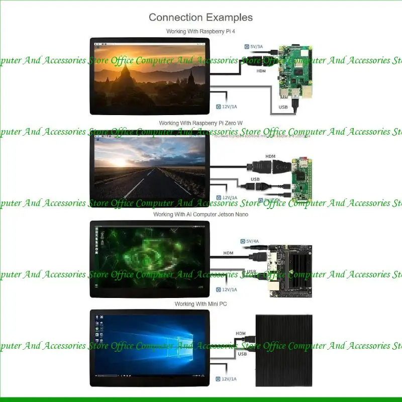 

U55C Professional 11,6 -дюймовый ЖК -экран для Raspberrypi4b Touch Display Hdmicabatible 1920 x 1080 IPS Поддержка множества
