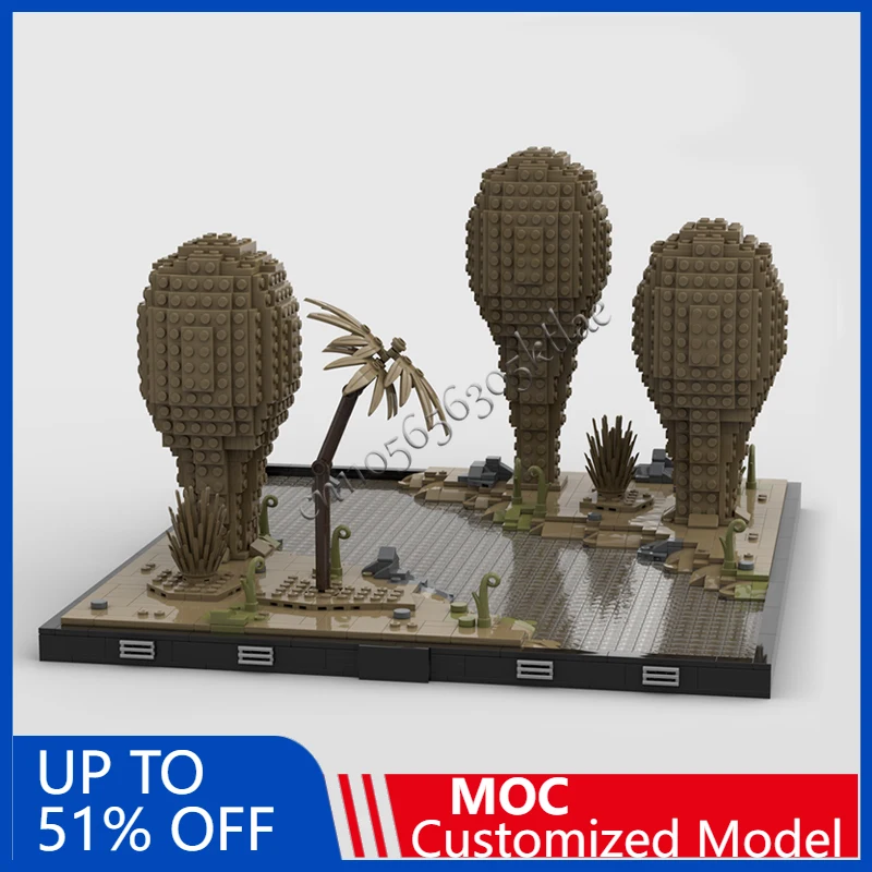 2341 PCS Saleucami Order 66 Kallax Diorama Stacking Bricks Model Building Creative Puzzle Birthday Cartoon Anim Figures Toy Gift