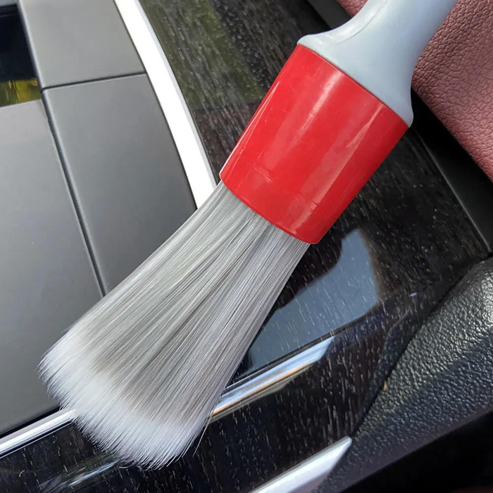 

Super Soft Synthetic Bristle Detailing Brushes Set PP Handle for Wheels Tires Engine Bay Leather Seats Door Panels Washing