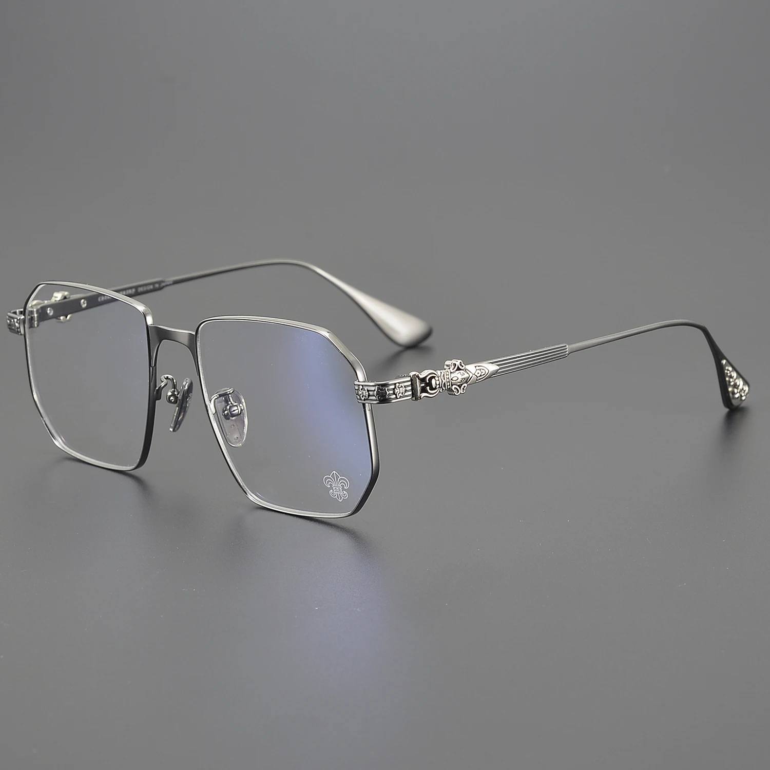 

CH8098 Anti Blue Light Business Bright Gold Titanium Eyeglass Frame for Men and Women Optical Prescription Glasses