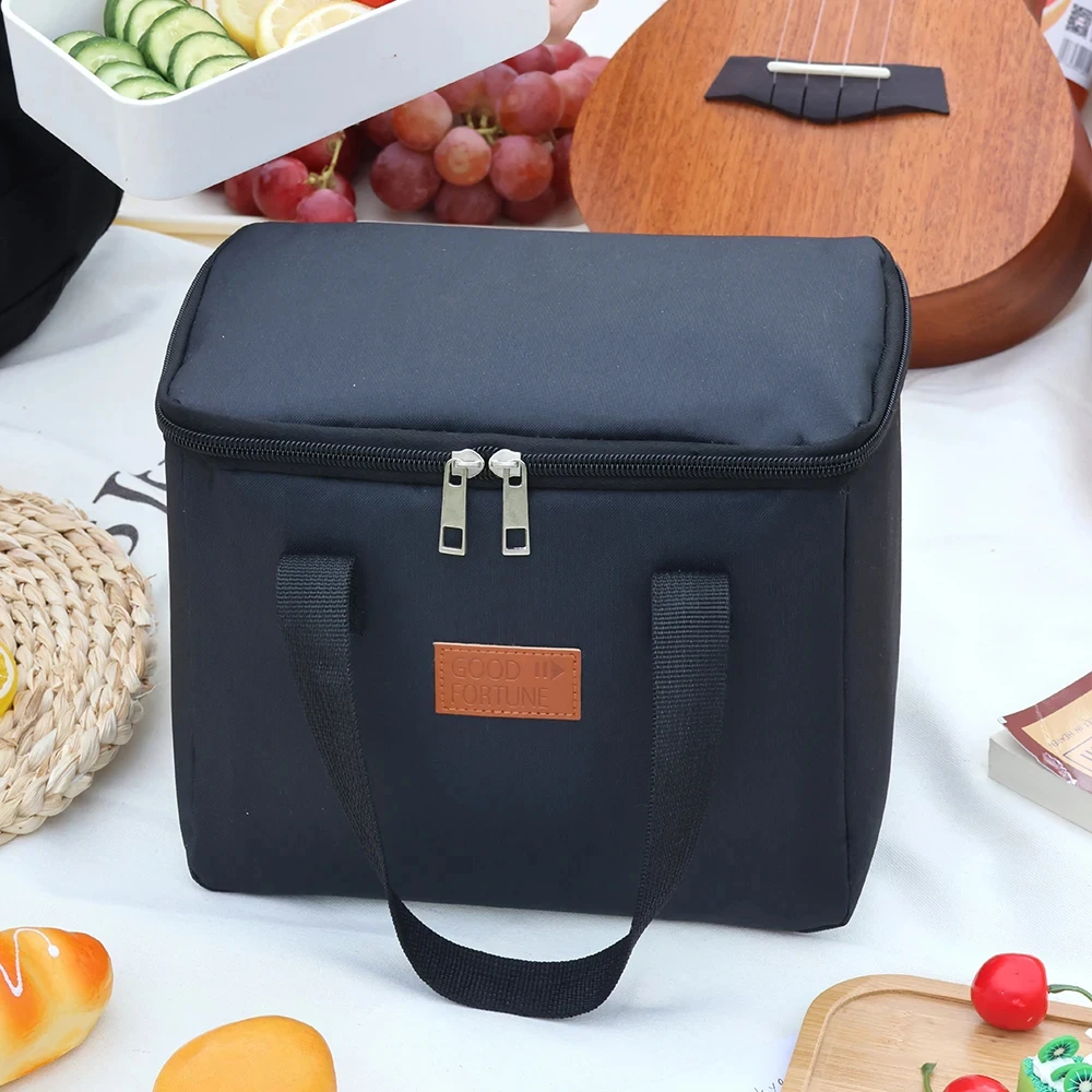 3Pcs Portable Square Lunch Box Thermal Bag impermeabile Picnic Food Drinks Cooler School Office Insulation Bento Meal Storage Bags