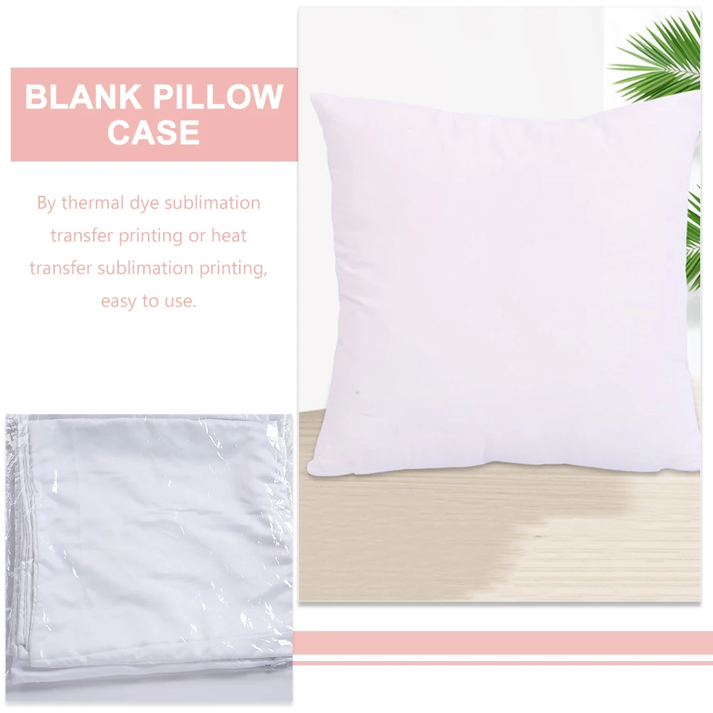 

4 Pcs DIY Sublimation Cushion Cover White Pillow Covers Cases Throw Kissenbezug