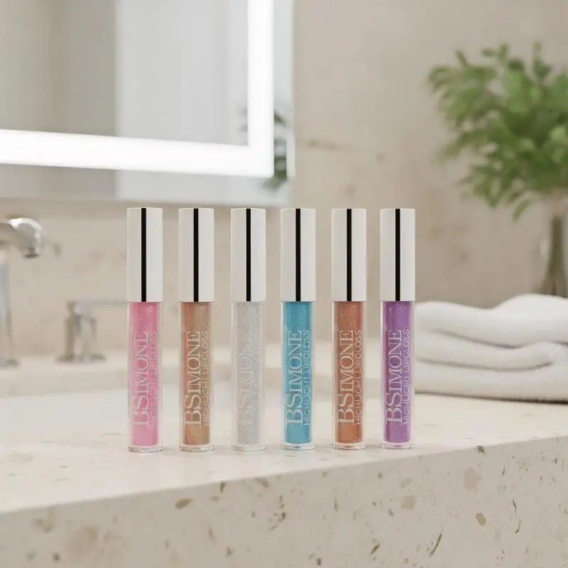 BSIMONE 4g ترطيب لامع بريق ملمع الشفاه ماكياج تألق بريق السائل أحمر الشفاه لؤلؤة ملمع الشفاه تينت