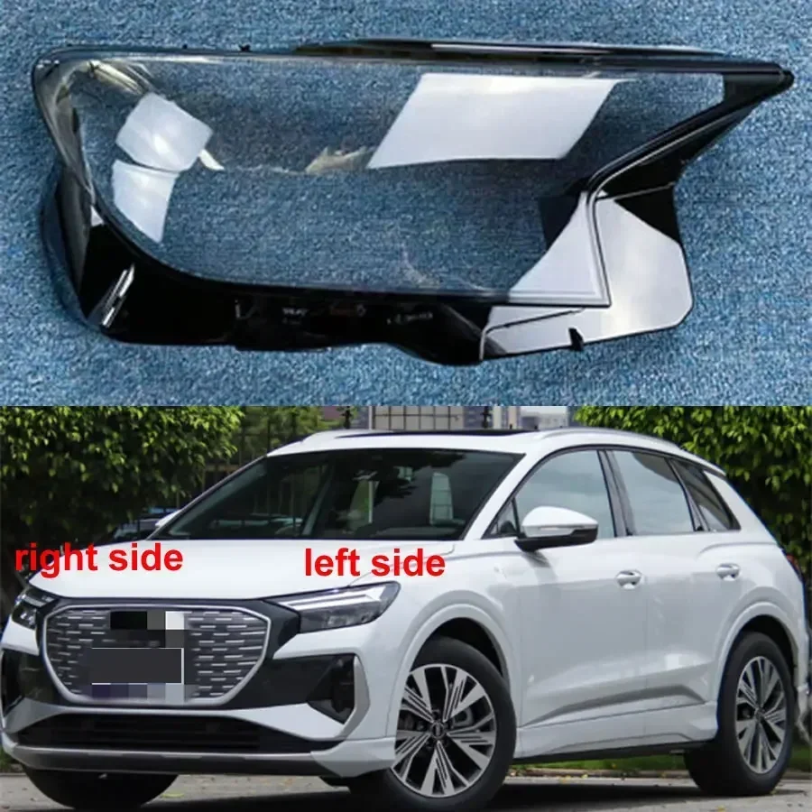 

For Audi Q4 2022 2023 Front Headlight Cover Transparent Lamp Shade Headlamp Shell Lens Plexiglass Replace Original Lampshade