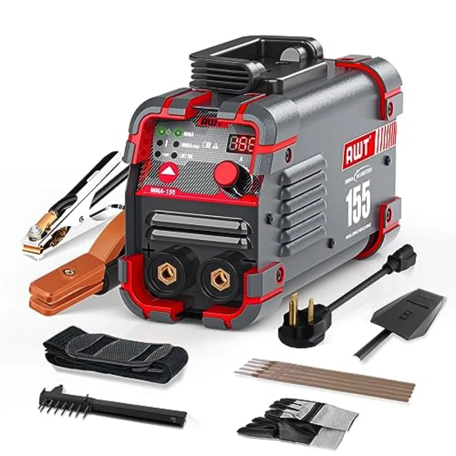 

Сварочный аппарат AWT 155А, мини-сварка 2-в-1: ARC/TIG (с функцией Lift TIG), 110/220В, с цифровым дисплеем VRD, инвертор IGBT