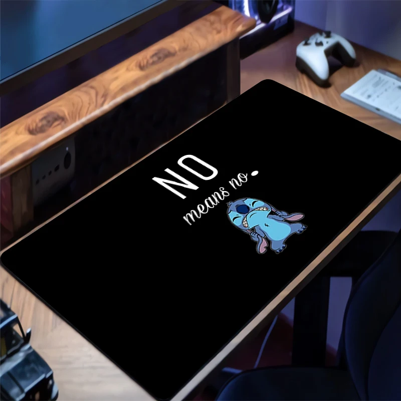 Mouse pad ponto grande borda branco anime computador gamer kawaii acessórios de jogos mousepad teclado tapete de mesa tapete de mesa