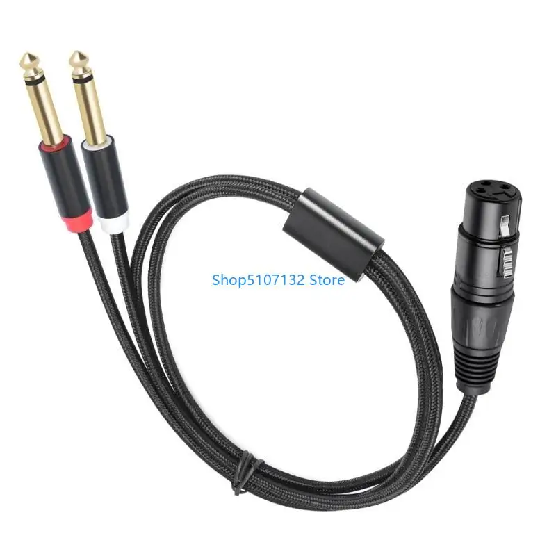 87HD 3Pin Female to 2x 6.35mm 1/4