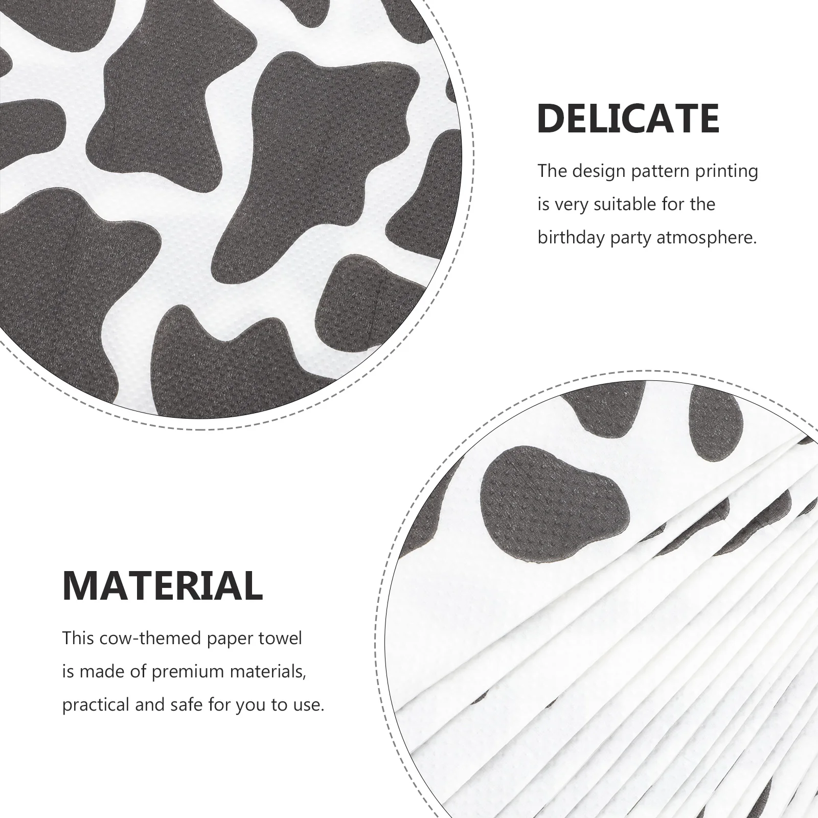 100 ورقة الإبداعية البقرة موضوع المناديل الورقية رائعة مطبوعة تصميم حفلة عشاء الديكور المتاح المنزلية مناديل للمائدة