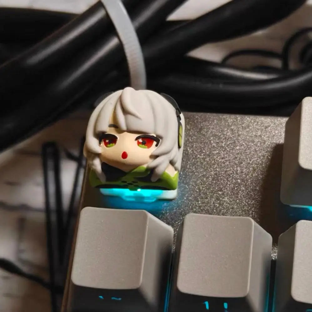 Zenless Zone Zero Anime Figure ‌Ellen Joe Pendragon Morgan Personalized Creativity Single Resin Keycaps Mechanical Keyboard