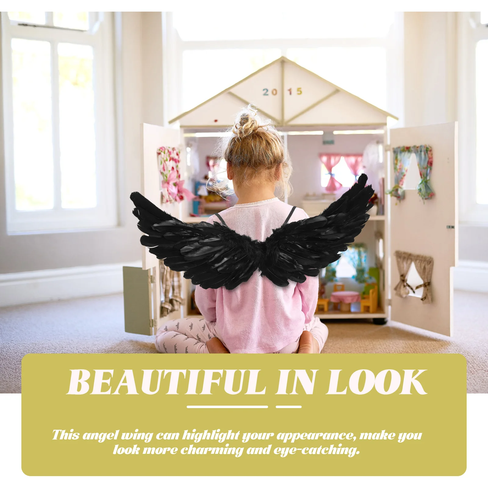 Feathered Angel Wing Wings Kids Clothes with Outfits Accessory Child Halloween Cosplay