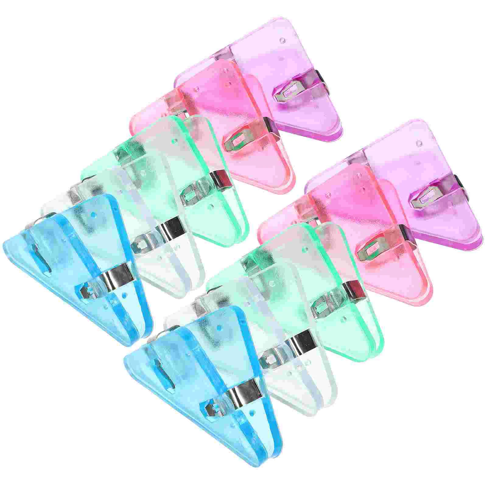 

10 Pcs Stationery Storage Clip Small Photo Clamps Corner Party Clips Reusable Plastic Compact Picture Chip Cute Office Adorable