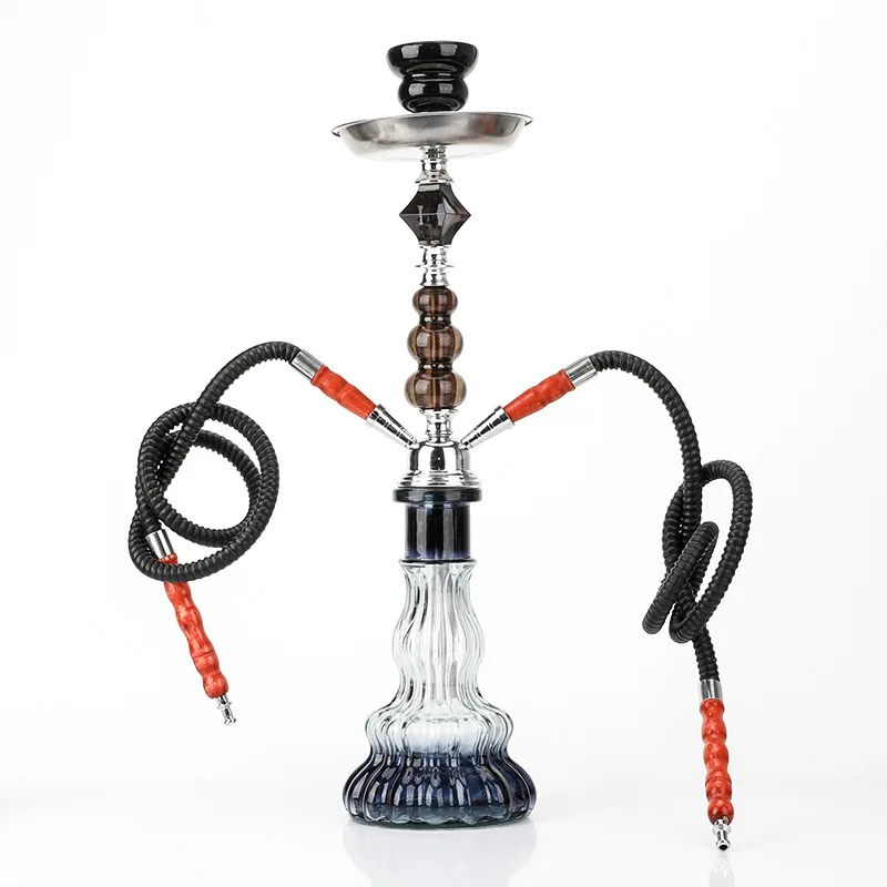 Premium Shisha Chicha Middle Size Nargile Water Pipe Kit Smoking Accessories Double Tube Glass Bottle Hookah Set Birthday Gift