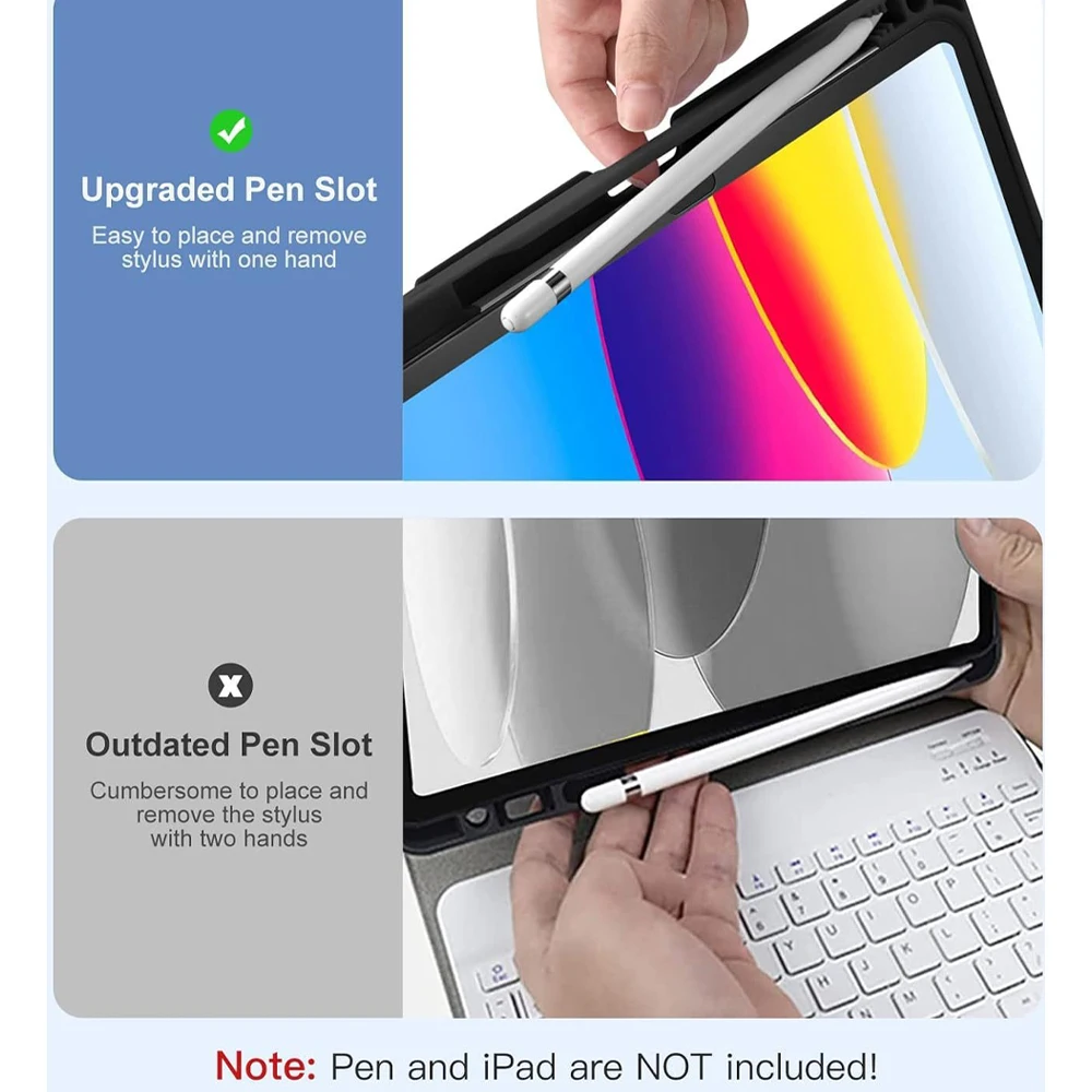 حافظة لهاتف Xiaomi Pad 7 11.2 بوصة، حافظة لوحة مفاتيح بلوتوث لهاتف Xiaomi Pad 7 Pro 11.2 بوصة