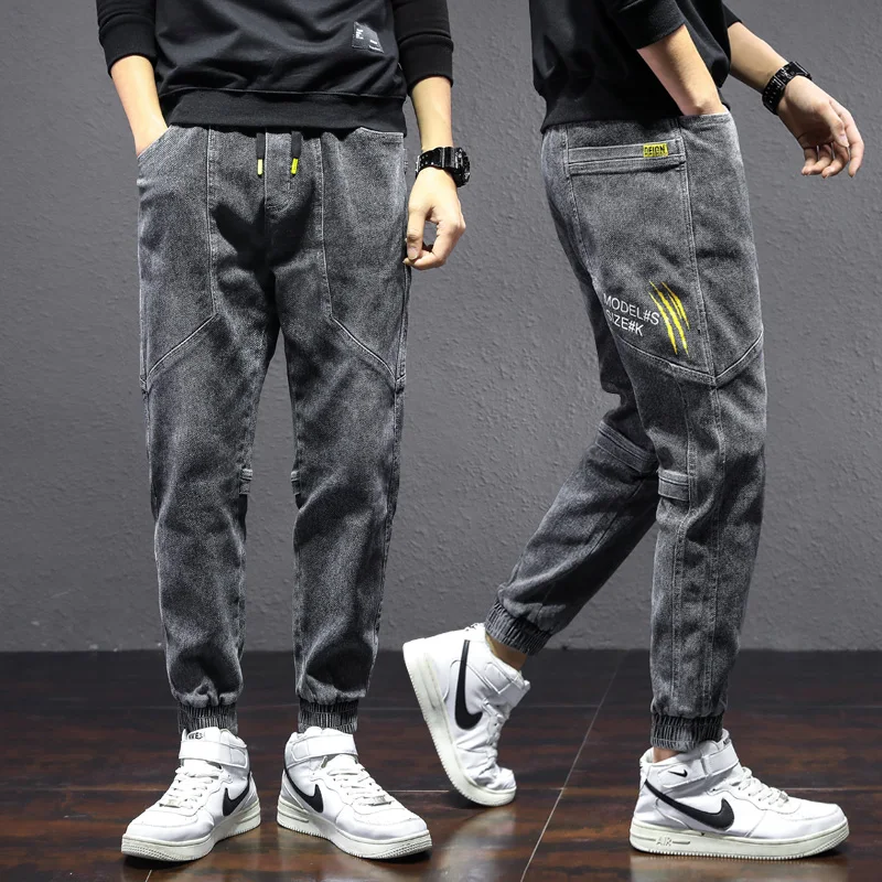 

Мужские повседневные джинсы свободного кроя, новинка 2025 года, верхняя одежда, рабочая одежда, брюки-карго, модные брендовые универсальные молодежные 2) весна-осень