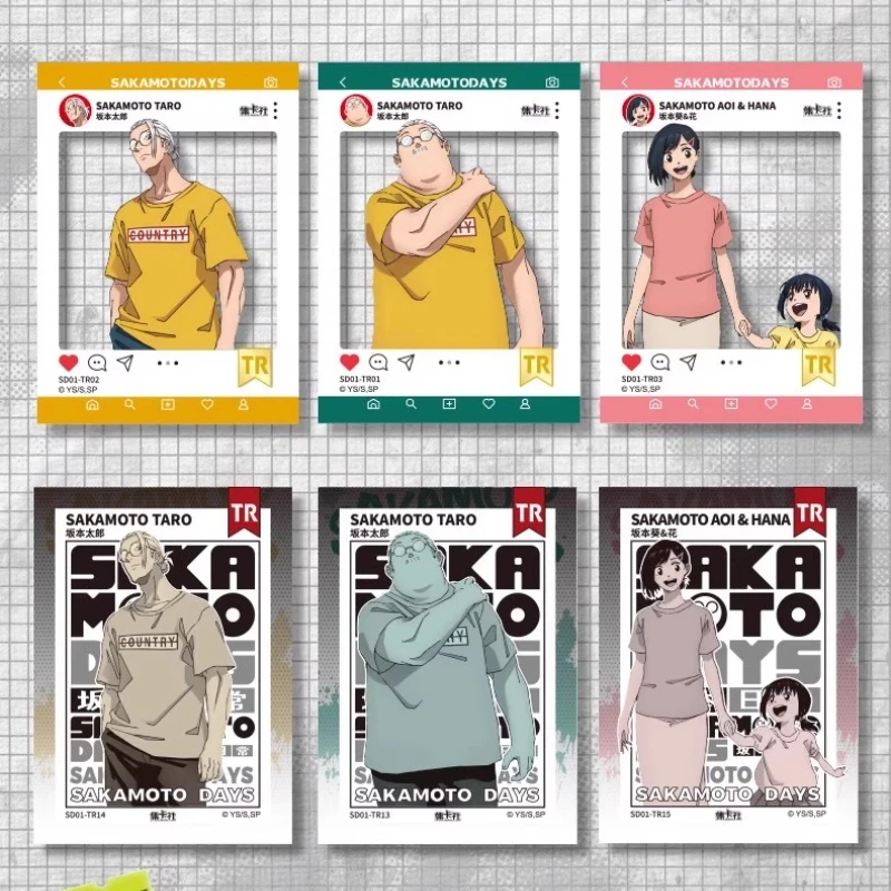 سلسلة أيام ساكاموتو الأصلية الرسمية بطاقة لهب عالية الدم الساخن مجموعة أنيمي الطرفية بطاقة لعبة هدية الصندوق الأصلي #6