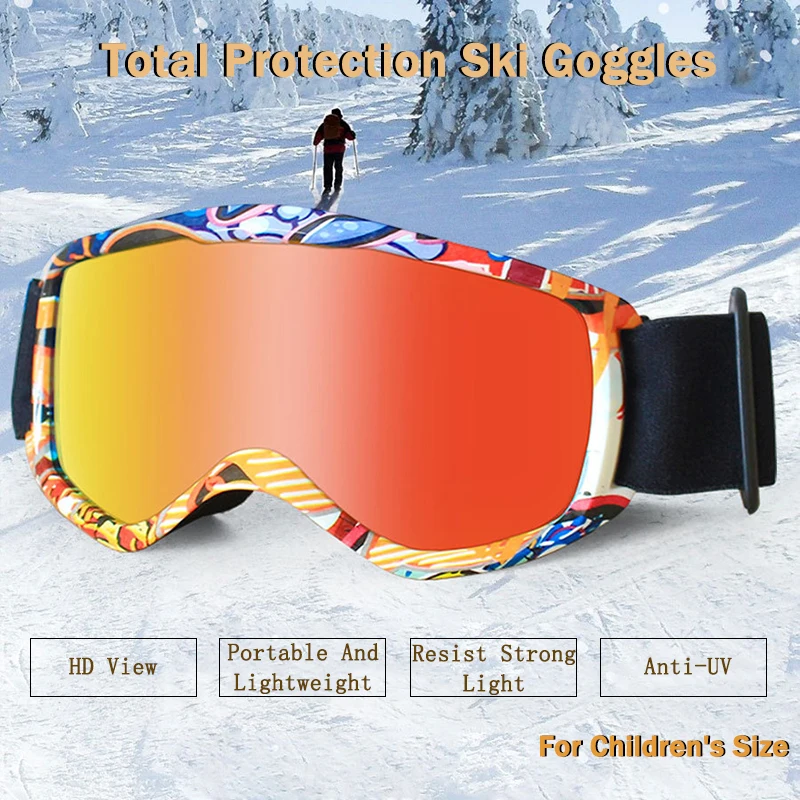 wholesale professional goggles winter sports snow ski equipment kid anti-fog jet ski goggles custom logo goggles