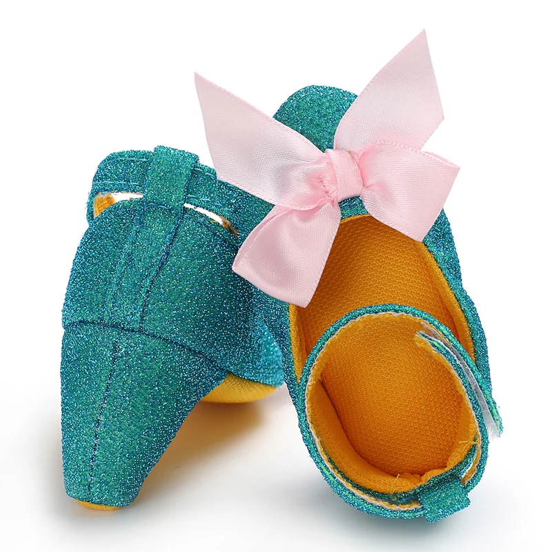 Spring Autumn Girl Baby Children's Shoes with Beautiful Bow Detail High Heels Design for Little Princess Footwear