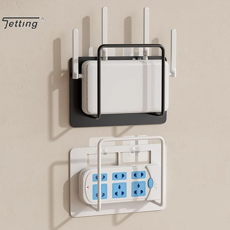 Versatile Wall-Mounted Router Rack WIFI Top Box Holder No-Drill Multi-Purpose Storage Shelf Power Cable Organizer Bracket