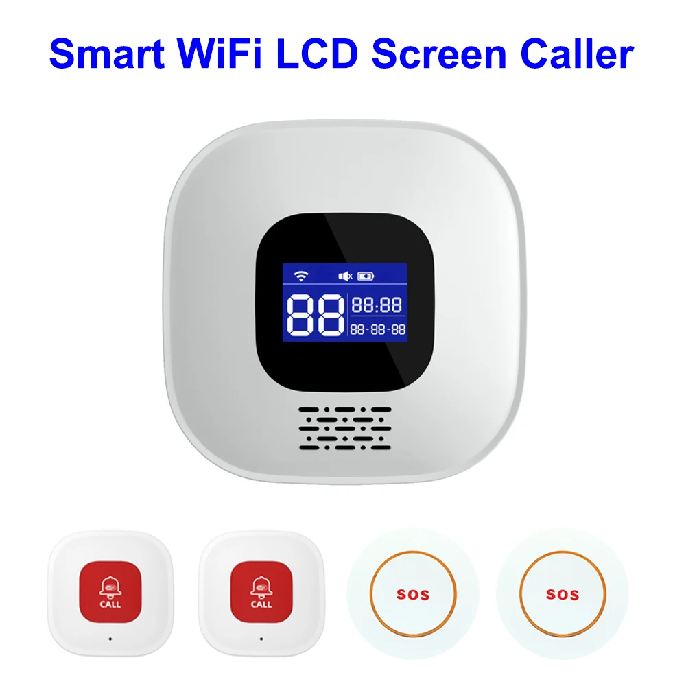 TUYA Wireless WiFi Elderly Caregiver Pager SOS Call Button Emergency SOS Medical Alert System Seniors Patients Elderly At Home