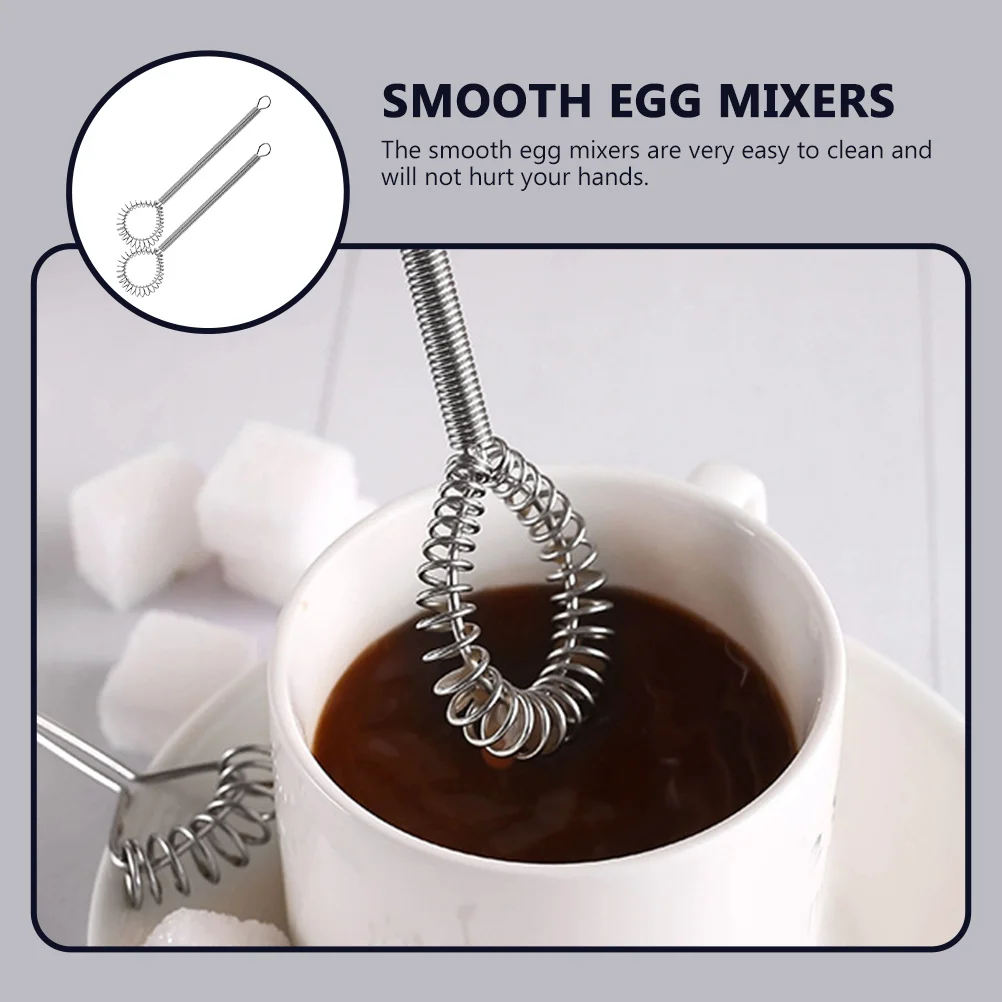 

2Pcs Manual Egg Beaters Practical Mixing Stick With Spring Ice Strainer Wine Stirring Sticks Lightweight Kitchen Gadgets