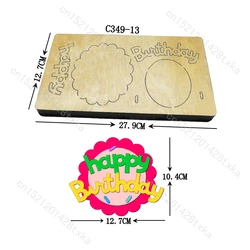 New Happy birthday! Wooden Die for Scrapbooking, Cutting Dies, C349-13, Multiple Sizes