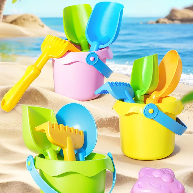 4/8Pcs Baby Beach Toys Durable Plastic Summer Pool Beach Game Set With Sifter Shovel Rake Outdoor Sand Play Tool For Boys Girls