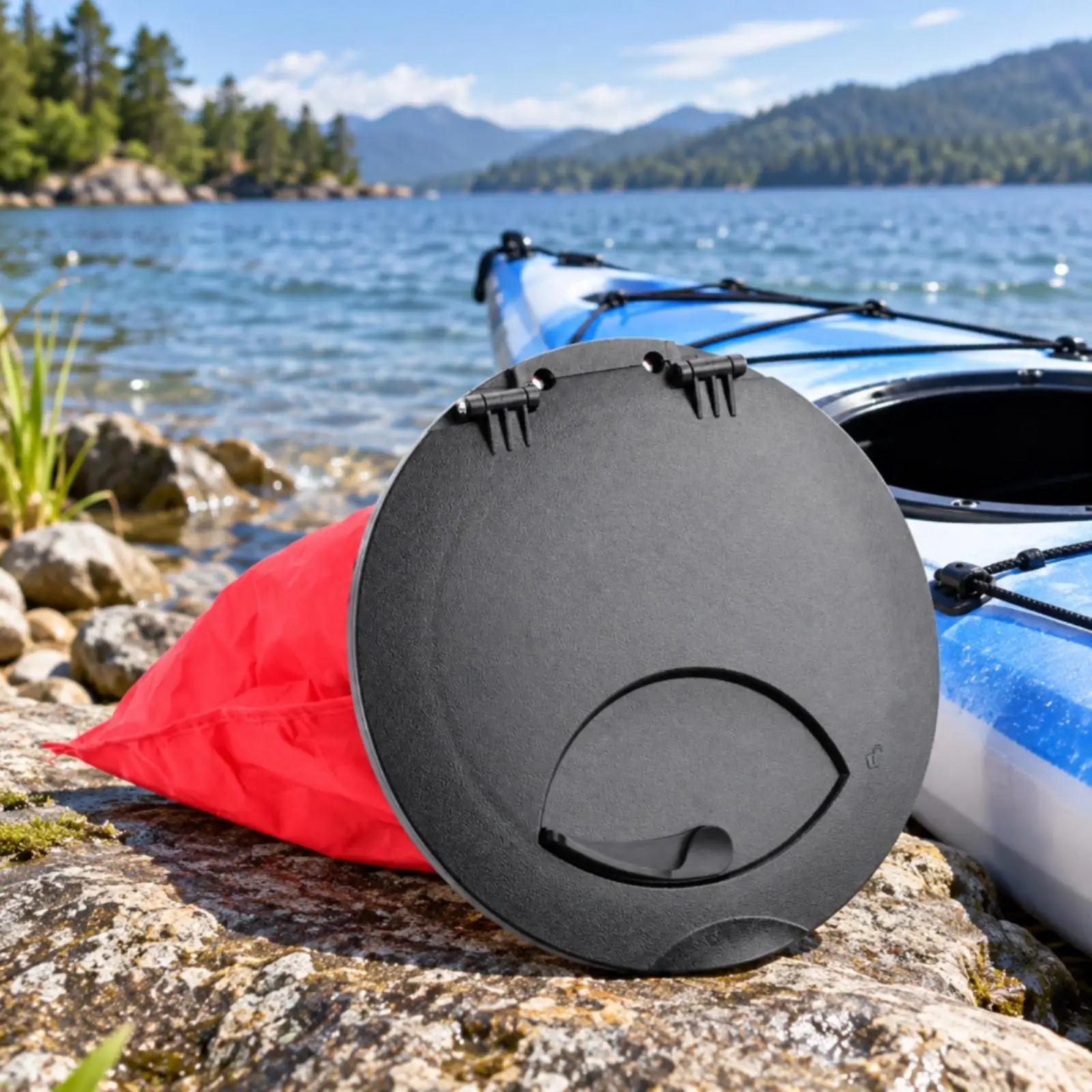 Durable Kayak Hatch Cover Waterproof Boat Deck Access Cover Built in Handle for Secure Kayak Storage view 4