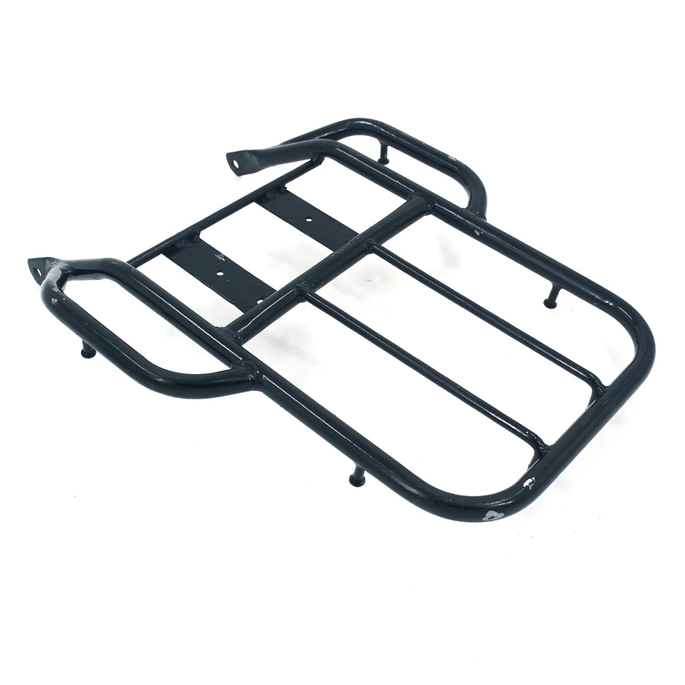 

Black Rear Plated Luggage Rack, Off-road Motorcycle Rear Carrier Rack