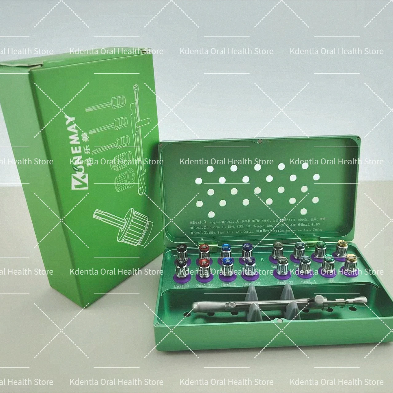 1set Square Repair Screwdriver, Dental Implant Repair Tool, Austrian Thai Torque Wrench, Universal Repair Tool Box