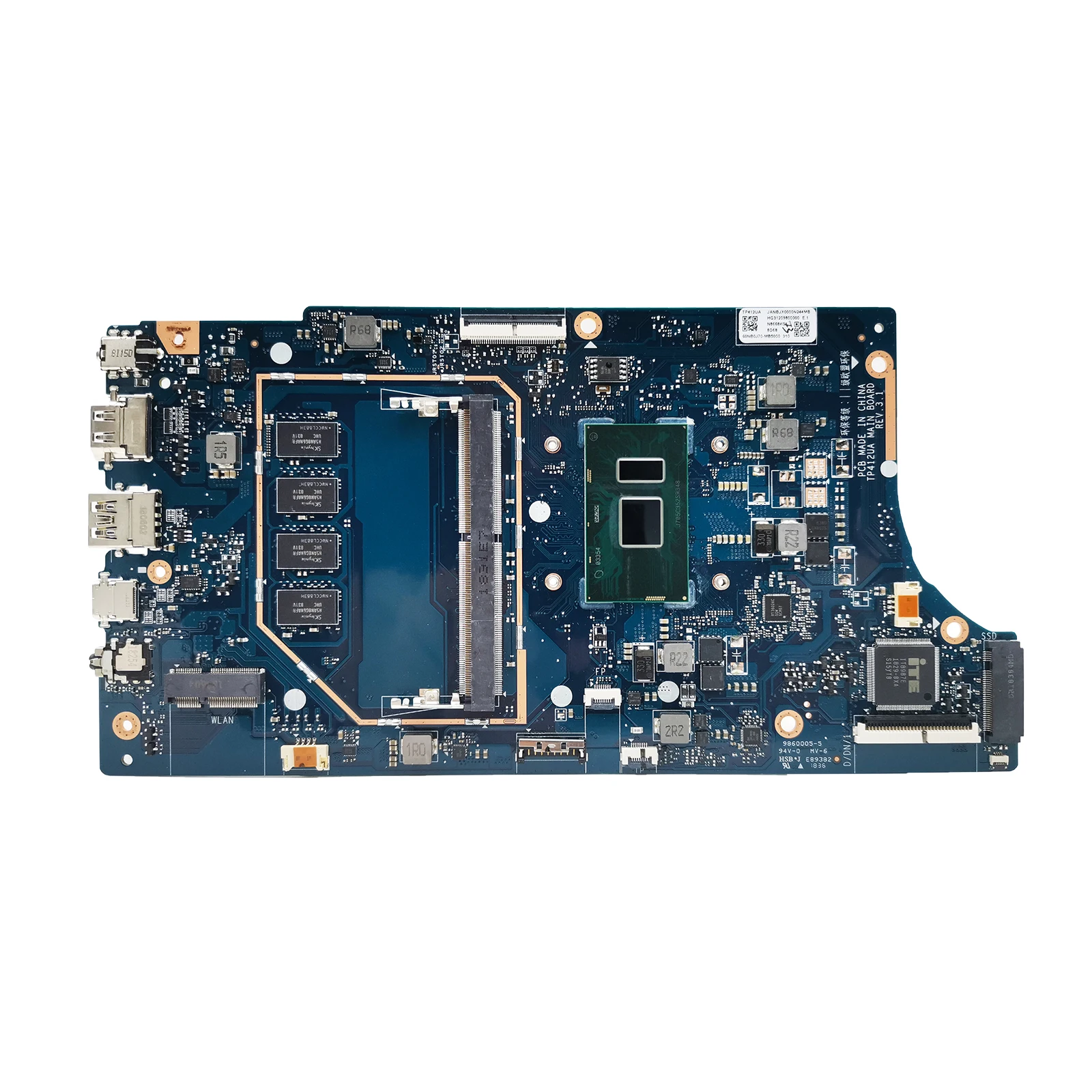 Imagem -02 - Placa-mãe Portátil para Asus Vivobook Tp412ua Mainboard Notebook Flip 14 Tp412uaf Cpu i3 4g-ram