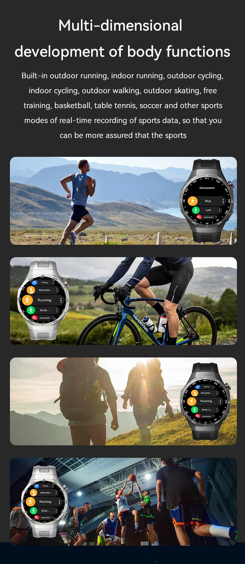 IYTSFT 2026 New Smart Watch 1.52" HD Game Dial Wireless Charging Bluetooth Call Heart Rate Monitor Fitness Tracker Sports Gift