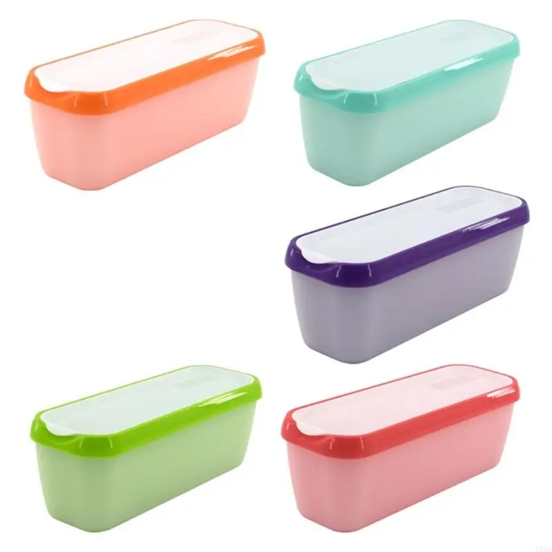 HXBA Simple Freezer Containers Ice Cream Containers Kitchen Supplies Boxes with Lid